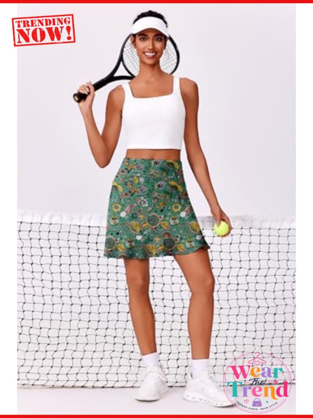 18" Ruffle Golf Skort High Rise Tummy Control UPF 50+ 6 Pockets - Picture 2 of 5